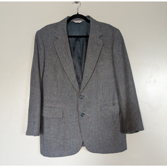 Vintage‎ Hunt Valley Wool Blazer Mens 42R Sportscoat Office Tweed Business USA - Picture 2 of 14